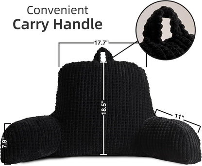 A Nice Night Darkgrey 17" Bed Wedge Pillows with Arms for Sitting