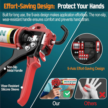 2 PCS Professional Caulk Remover Tool – Heat-Treated Caulking Tool with 90° Sharp Blade & Solid Wood Handle, Saves Time for Home Improvement, Durable Grout & Silicone Remover Tool