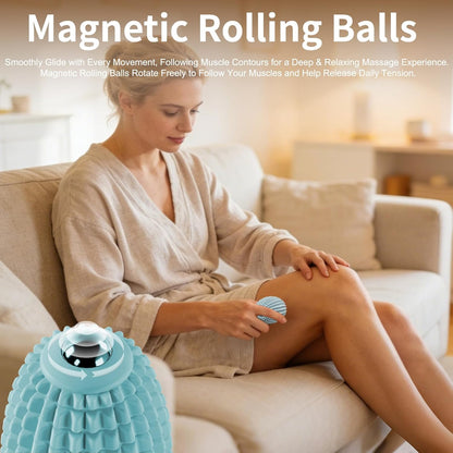 Vibrating Massage Ball for Plantar Fasciitis, Silicone Trigger Point, Myofascial Massage Ball, Deep Tissue Roller for Back, Shoulder, Foot, Muscle Recovery, Hip & Psoas Release Tool (Blue)