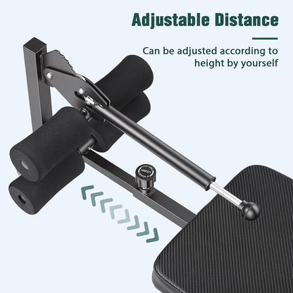 Full Body Traction Table, Adjustable Massage Cervical Traction Bench, Portable Lumbar Stretcher Bed, Home Spine Stretcher Bench for Tension Relief, Lumbar Stretching, 330LBS Capacity Black