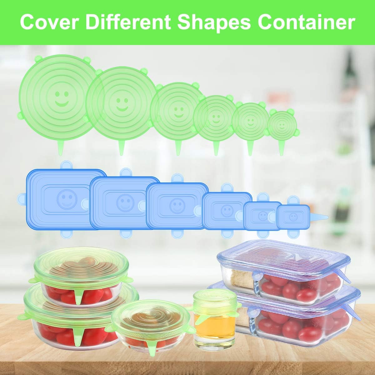 2 Pack Spill Stopper Lid Cover, 10.2 inch and 11 inch, Boil Over ‎Spill Stopper, Microwave Splatter Food Cover, BPA-Free Silicone Lids and Dishwasher Safe, for Home Kitchen