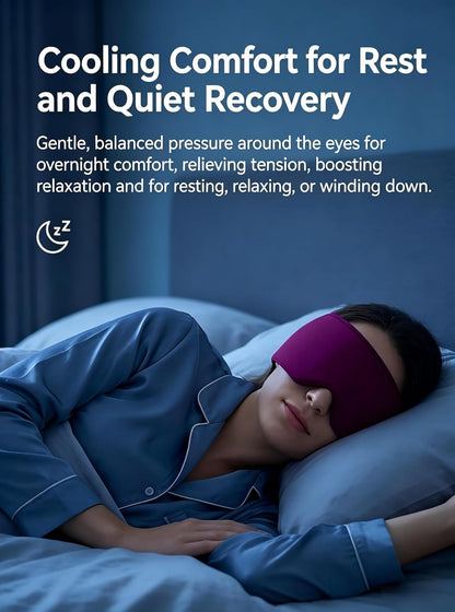 Cooling Gel Eye Mask for Puffy Eyes, Migraine & Headache Relief, Full Eye-Area Cold Compress for Eyes & Temples, FSA Eligible HSA Reusable Eye Ice Pack for Swelling & Post-Surgery Recovery