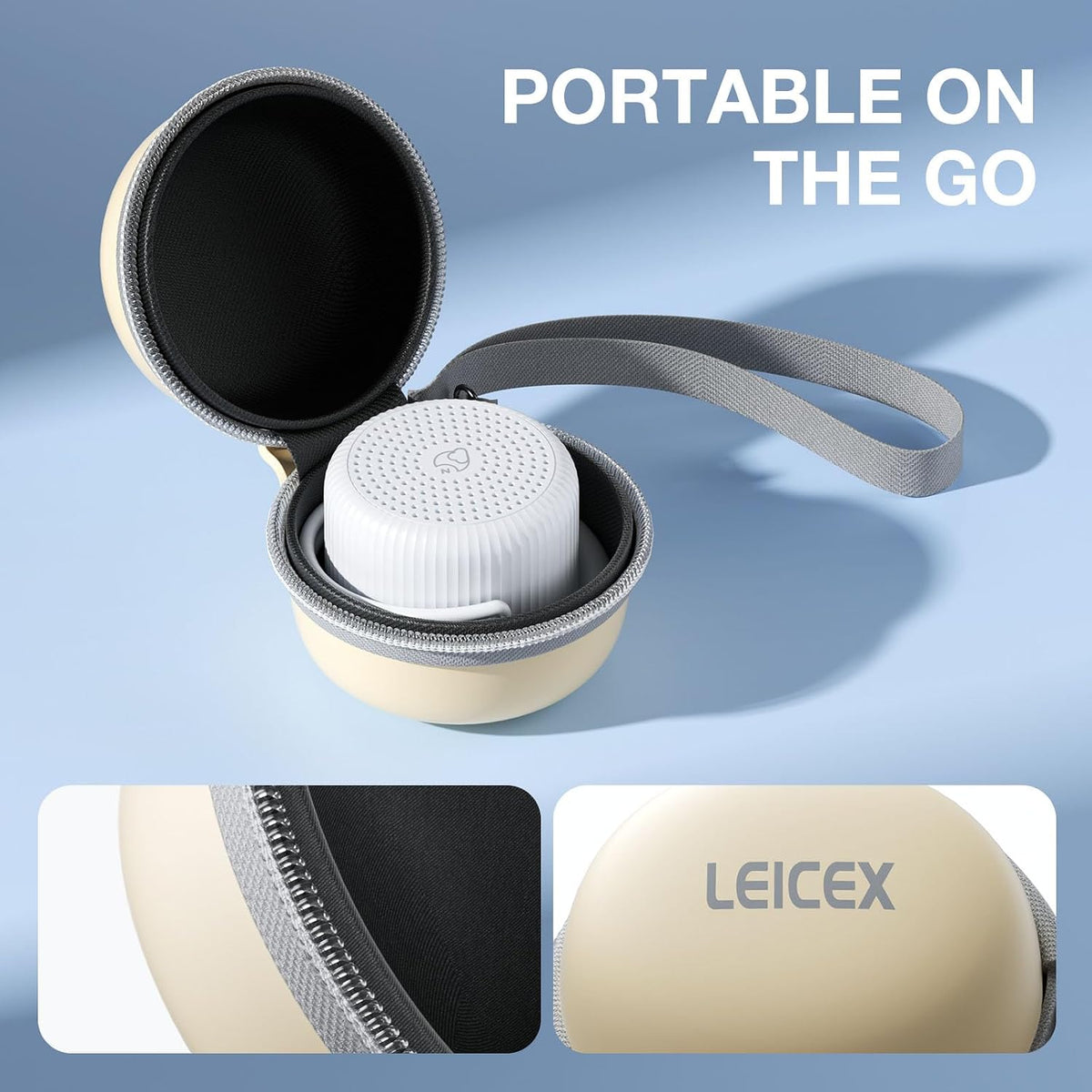 Portable Sound Machine for Baby Adults,LEICEX Travel Sound Machine,15 Non-Looping Sound Timer and Memory Play, Mini White Noise Machine for Sleeping Office Privacy Travel Gift