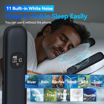 Bone Conduction Pillow Speaker | Under Pillow Bluetooth Speaker for Sleeping Private Sleep Speaker with 11 White Noises TF Card Slot – Ideal for Late-Night Scrolling Without Disturbing Partner
