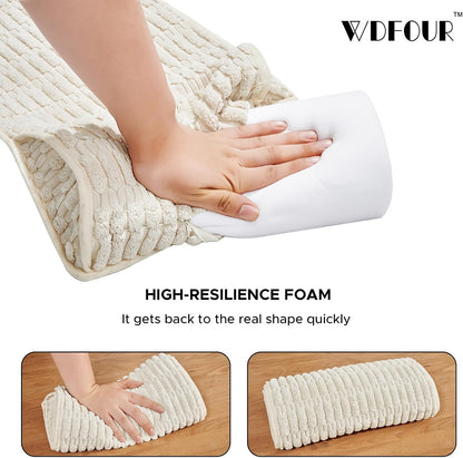 WdFour Headrest Memory Pillow, Support Cushions for Neck, Back or Foot for Sofas, Recliners, Office Chairs, Massage Chairs for Neck Pain Relief and Cervical Support(Khaki, 13" Wx2.7 D).
