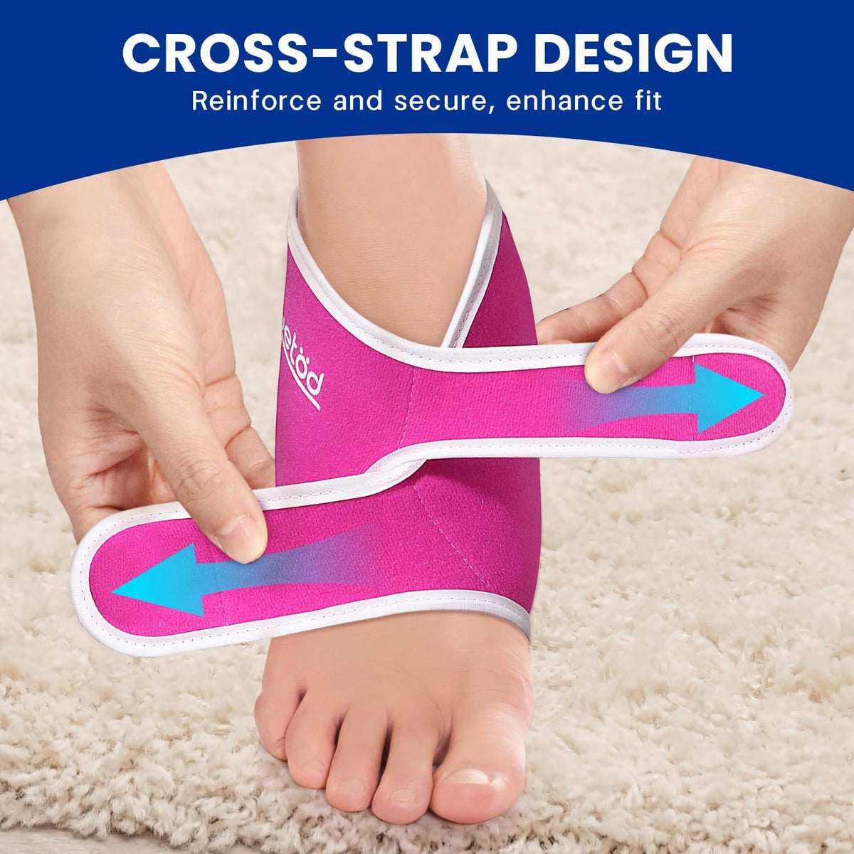 Ankle Ice Pack Wrap for Swelling Foot Heel Pain Relief Reusable Gel-1Pack
