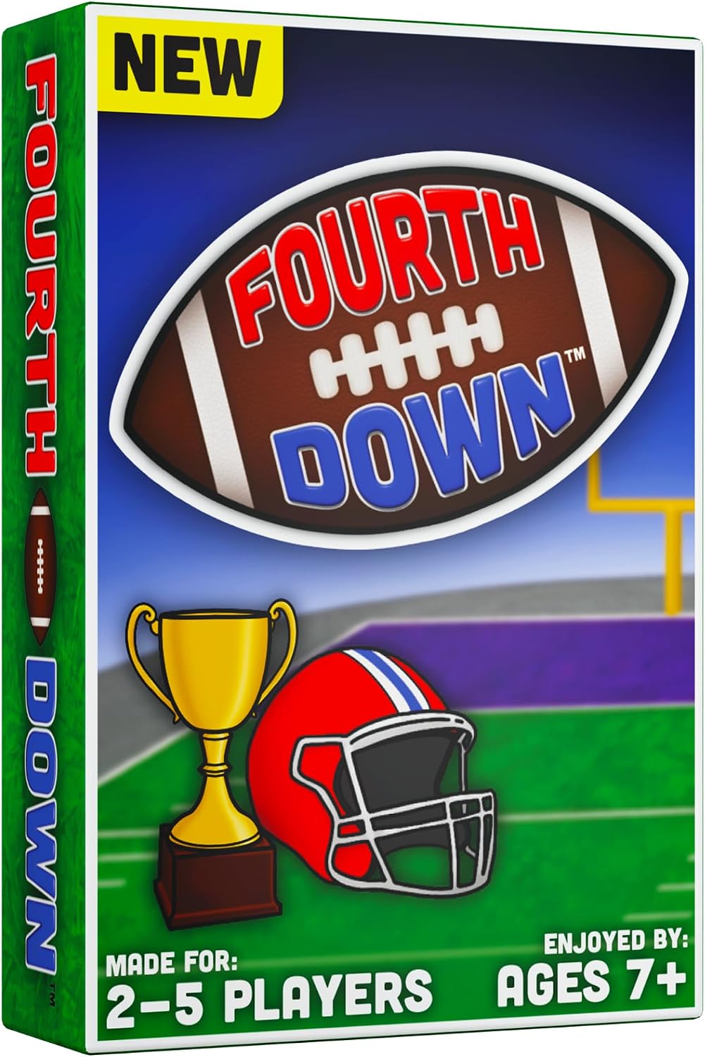Fourth Down Football Card Game for Kids & Families | Fast-Paced Sports Game for Kids 8-12 | Birthday Gift for Boys, Travel Game | Illustrated Football Cards