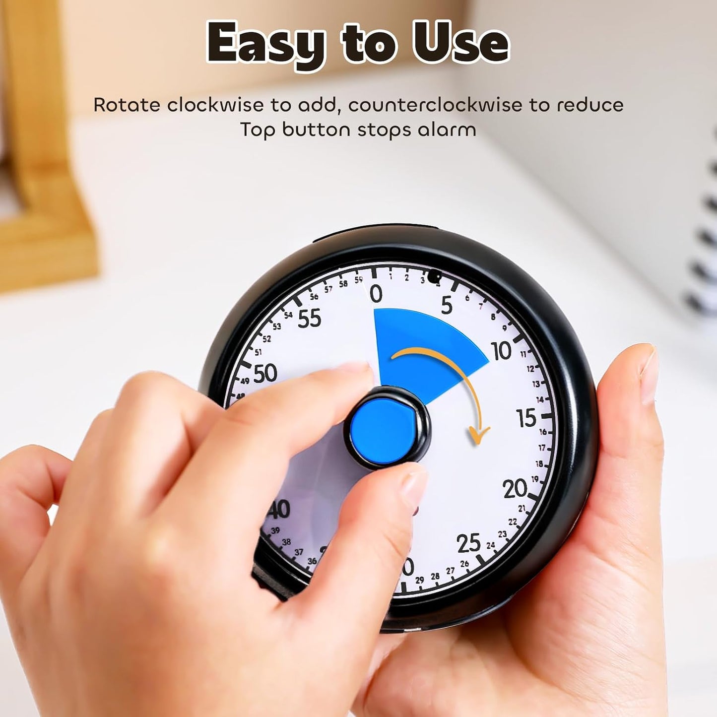 Visual Timer for Kids 60-Minute Countdown Timer with Optional Alarm, Focus Tool for ADHD & Autism, Time Management for Homework, Chores, Office, Kitchen, Teaching & Study Routines (Purple)