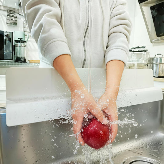Kitchen Sink Splash Guard 23"/18" Silicone Water Guard with Suction Cups
