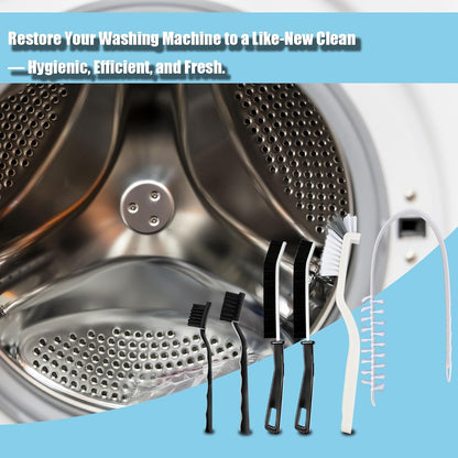 Washing Machine Cleaning Brush,Dryer Vent Cleaner Kit,Crevice Brush for Bathroom, Shower & Kitchen - Scrub Brushes with Long Handle,Household Cleaning Tools Tile, Bathtub, Sink, Grout Cleaning Brushes | Crevice Brush for Bathroom, Shower & Kitchen Scrub