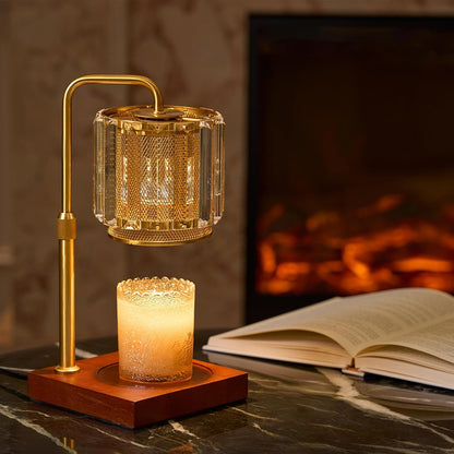 IN HAPPY Purple Candle Warmer Lamp with Timer & Dimmer, Gifts for Women, Housewarming Gifts for New Home, Adjustable Height Candle Warmer Lamp with 2 Bulbs for Jar Candles, Bedroom Home Decor