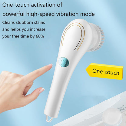 Electric Scrubber Ergonomic Electric Multifunctional Effective | Dish Cleaning Brush Electric for Range Hood, Pot, Pan