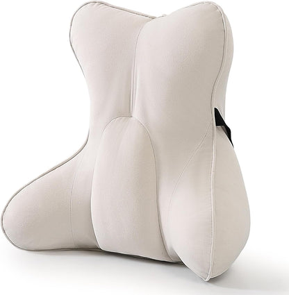 Back Pillow for Couch and Recliner, Lumbar Support Pillow for Sofa Sitting, Back Support Cushion for Office Chair, Ergonomic Back Cushion for Sitting Comfort, Slate Blue