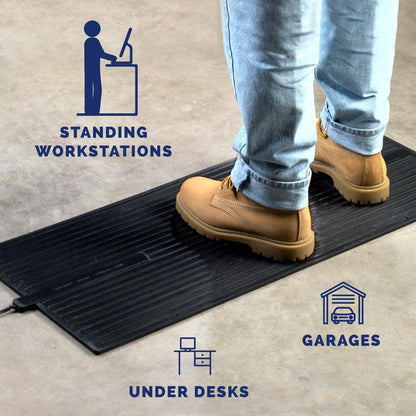 Cozy Products Electric Foot Warmer Under Desk Office Heat Mat, 120 Watts