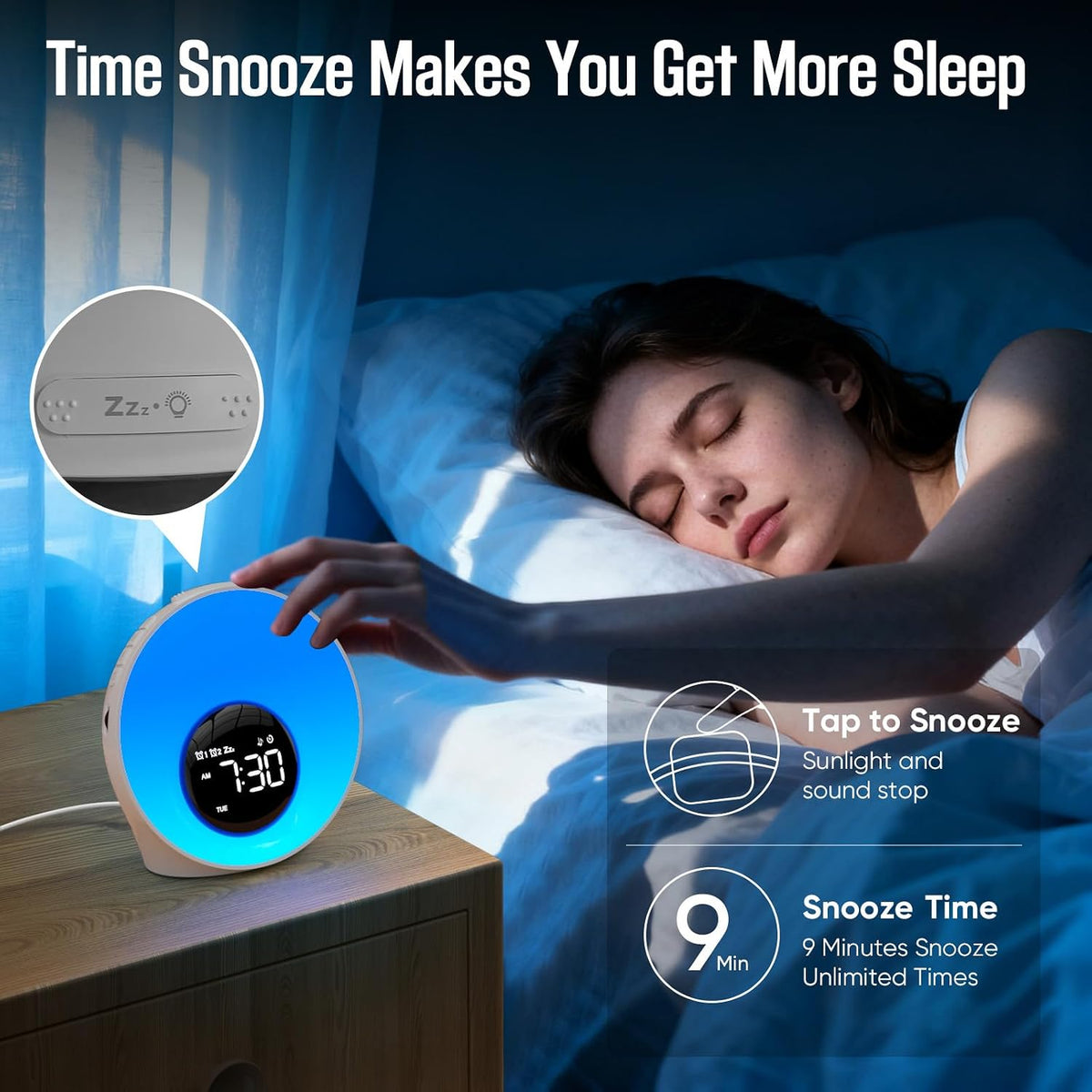 Sunrise Alarm Clock, Wake Up Light, Sleep Sound Machine for Bedroom