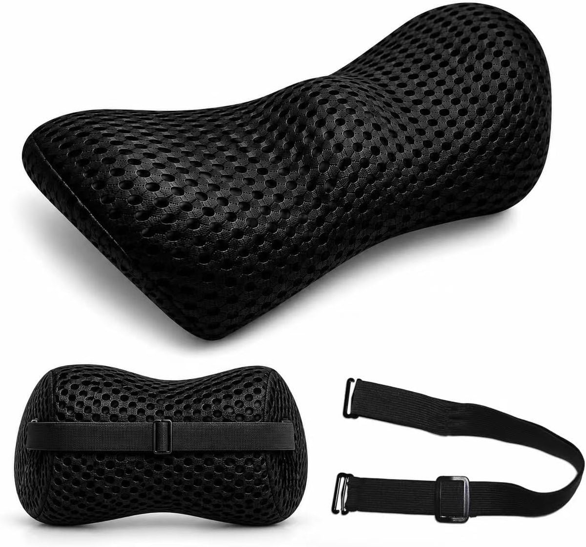 Ergonomic Lumbar Support Pillow, Memory Foam Back Cushion