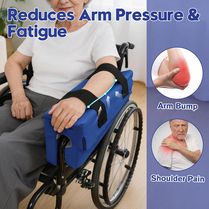Wheelchair Armrest Pads, Lateral Support Arm Trough for Wheelchair, Foam Arm Rest Cushion for Torso Side Leaning, Comfort & Pressure Relief, 2pcs