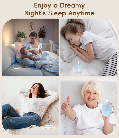 Portable White Noise Sound Machine: Baby Sleep Soother, Bluetooth Speaker, Rechargeable Battery, 4-Speed Timer, 6 Soothing Sounds Adult Therapy Aid for Trave (Purple, Portable)
