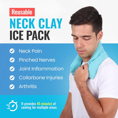 ICEWRAPS Reusable Cold Pack with Fabric Cover - Standard 7 x 28 Inch, Blue