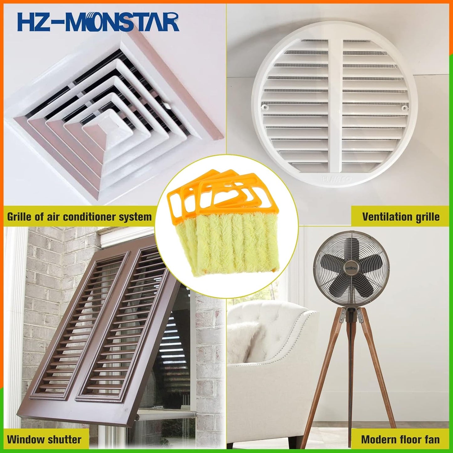 3Pcs Window Venetian Blind Cleaner Duster Tool Blinds Dust Dirt | 7 Finger Dusting Cleaner Tool for Window Air Vent Air Conditioner Fan Duster Dirt Housekeeping Tool for Wood Blinds Dust Dirt