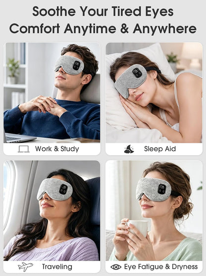 EASICUTI Heated Eye Mask, Cordless Warm Compress for Dry Eyes Blepharitis