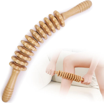 3Pcs Wood Therapy Massage Tools Lymphatic Drainage Massager Wooden Massager Body Sculpting Tools for Maderoterapia,Anti-Cellulite,Pain Relief(3-in-1 Massager)