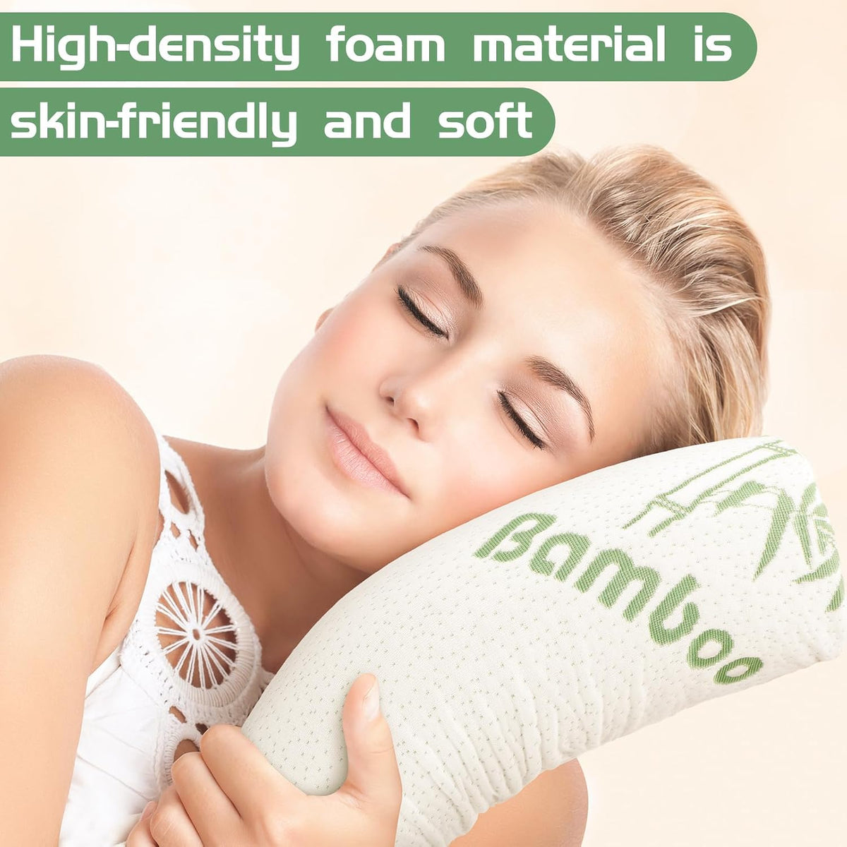 3 Pcs Memory Foam Roll Pillow Neck Bolster Cylinder Pillow, 18 x 4 Inch