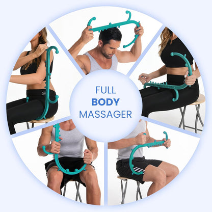 Ranarose Deep Tissue Back & Neck Massager for Body Muscle Pain Relief | Trigger Point Massage Tool for Full Body, Shoulders, Legs, Muscle Knot Remover, for Self-Massage, Pressure Point Massage Tool