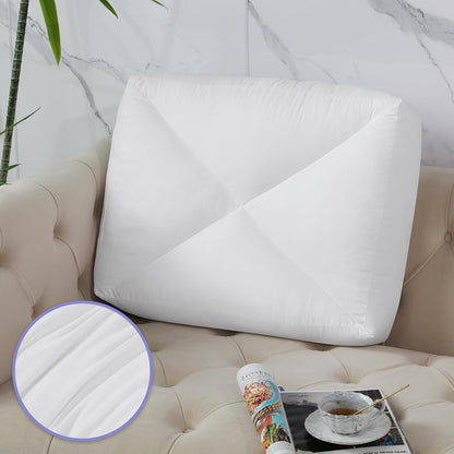 HOMBYS Shredded Foam Couch Back Cushions Replacement, Stuffing Fill Removable Sofa Back Waist Cushions, Lumbar Support Pillow 1 Pack, Supportive & Durable (27.5"x18"x5")