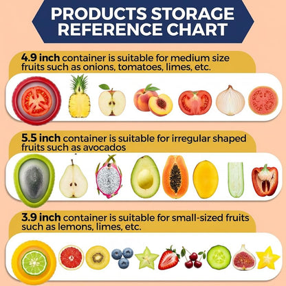 Avocado Saver and Tomato Holder, Onion Antioxidation Storage Set - Set of 4 Reusable Fruit and Veggie Savers - Ideal for Garlic, Onions, Apple, Lemons, and Potatoes