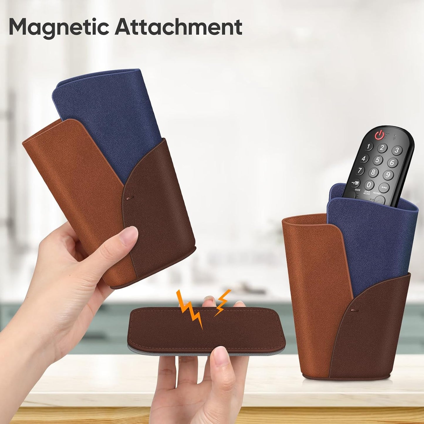 FINTIE Eyeglasses Holder, Vegan Leather Glasses Stand Case For Nightstand | Nightstand Glasses Holder, Desktop Organizer, For Glasses/Remote/Pen Storage, Small Item Storage, Anti-Scratch