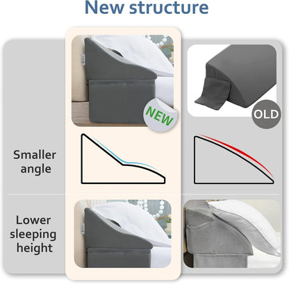 Vekkia Cal King Wedge Pillow Headboard,Bed Wedge Gap Filler-Gap 0-6"