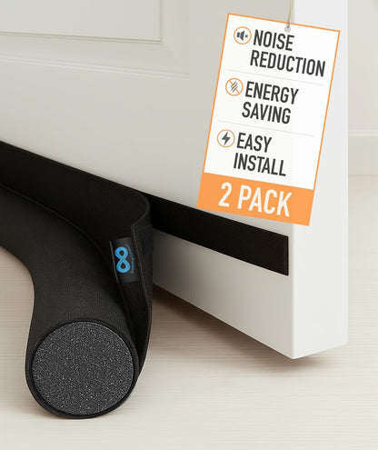 Everlasting Comfort 1 Sided Door Draft Stopper for Bottom of Door - Keeps Cold Air in & Heat Out, 100% Sound Proofing Strip Gap Filler, Quick Install Noise Blocker Sweep for Home - Fits 36" Doors