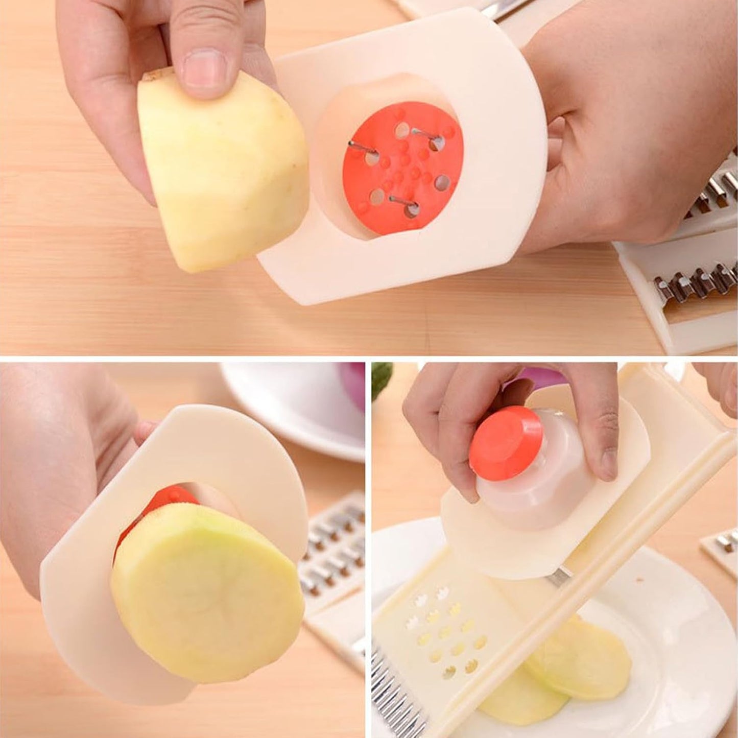 2Pcs Finger Guards for Cutting Food Anti Cut Onion Slicer Holder with Non Slip Grip for Vegetable Slicer Grater Cutting