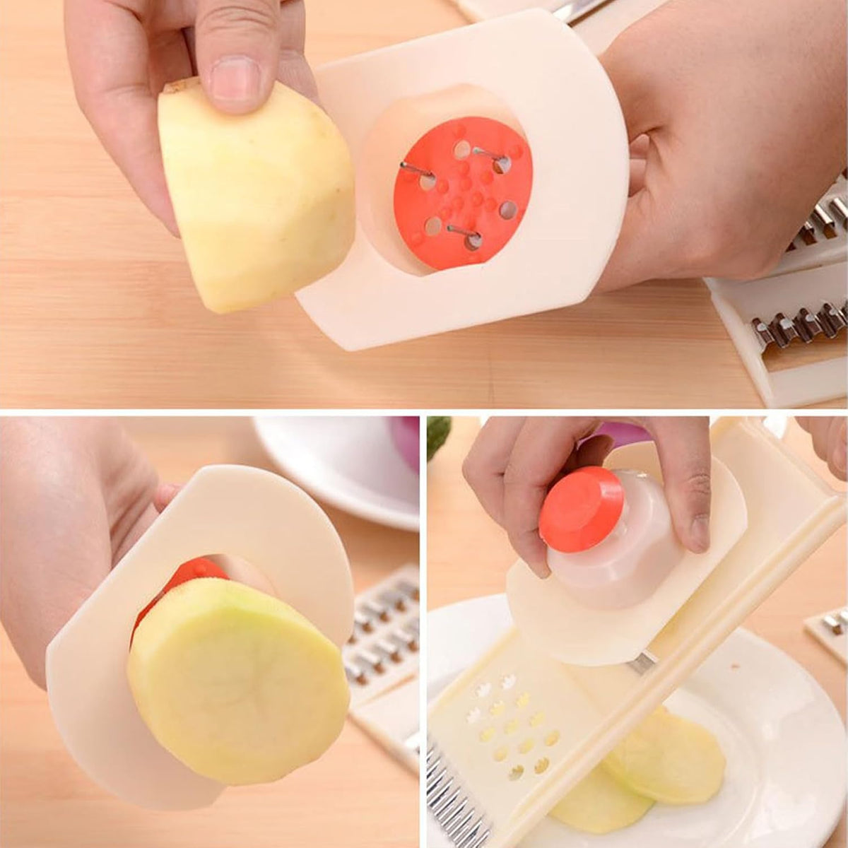 2Pcs Finger Guards for Cutting Food Anti Cut Onion Slicer Holder with Non Slip Grip for Vegetable Slicer Grater Cutting