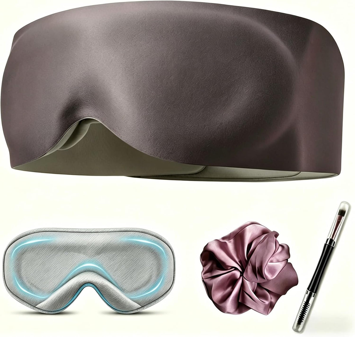3D Contour Sleep Mask, 100% Blackout, Zero Eye Pressure