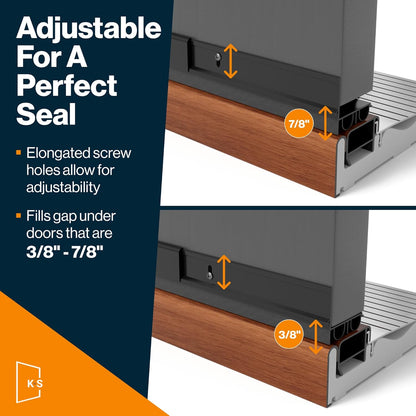 Adjustable Double Bubble Door Sweep & Draft Stopper | Under Door Seal for Exterior Doors 1 3/4" x 35.75" (White 36 inch nominally sized)