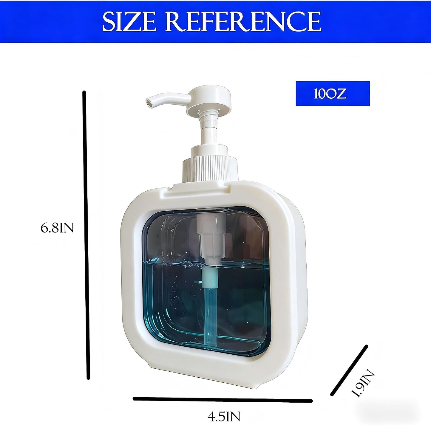 Hand Soap Dispenser Bathroom, Shower Soap Dispenser Wall Mounted, Dish Dispenser for Kitchen, Shampoo and Conditioner Dispenser with Pump and Labels (Black)
