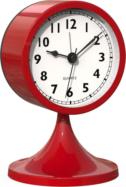 AYRELY® 3" Analog Alarm Clock, Retro Small Clock, Desk Clock for Bathroom