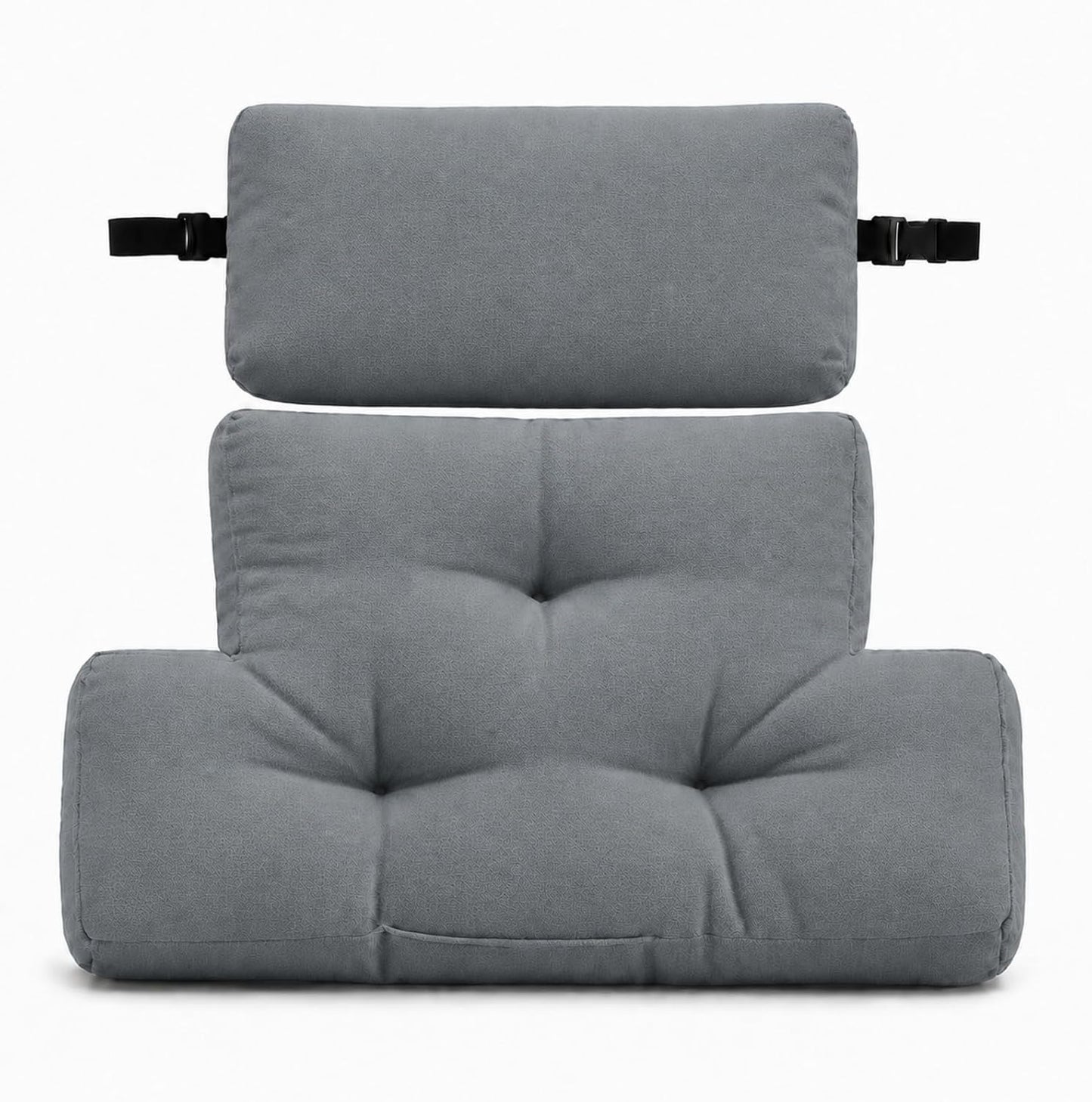 2-Piece Neck Pillow Lumbar Support Cushion for Recliner, Ergonomic High-Density Foam Backrest with Adjustable Headrest, Soft Comfy Back Support for Office Chair, Sofa, Couch, Pain Relief, Beige