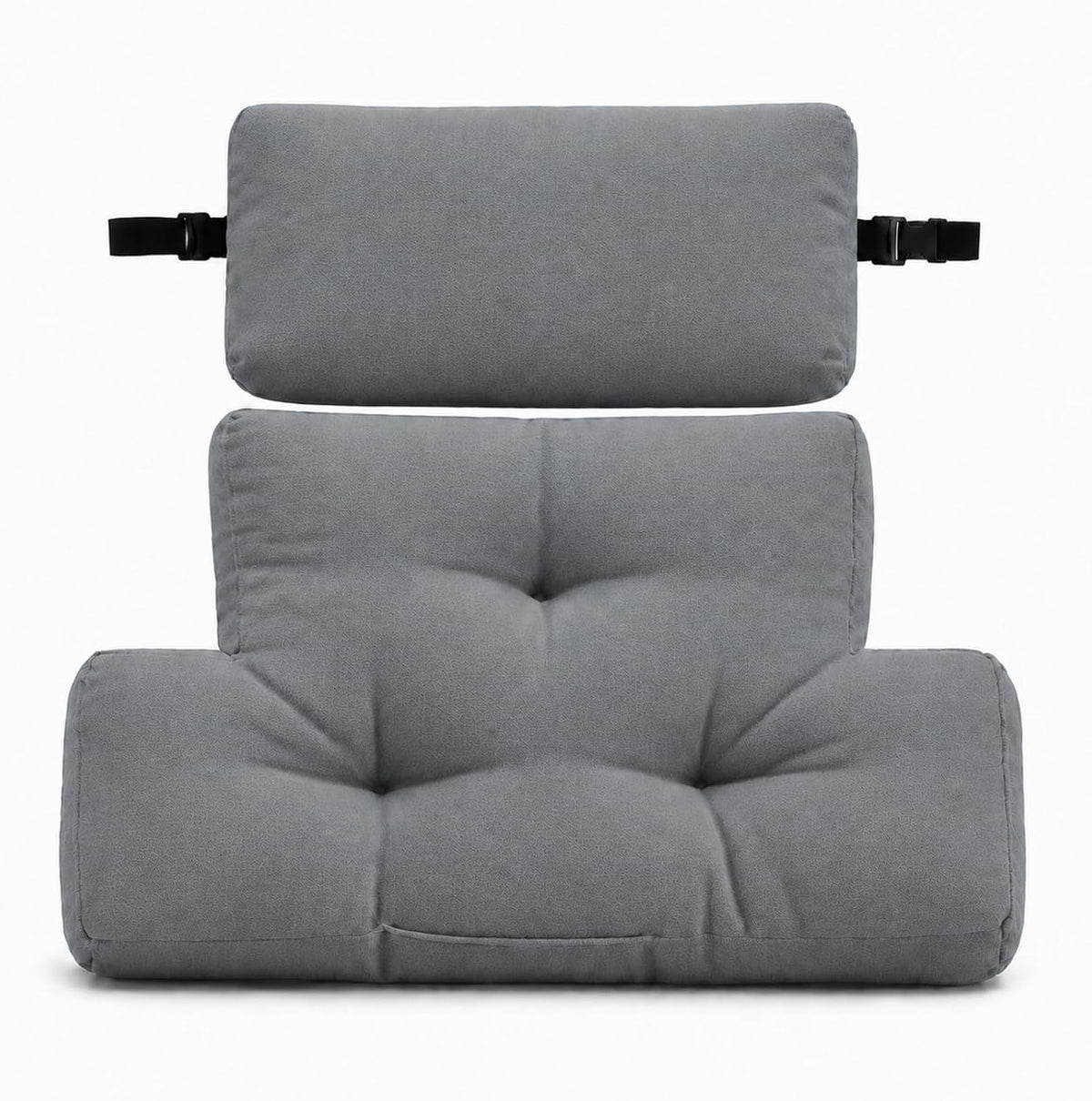 2 Piece Neck Pillow and Lumbar Support Back Cushion Set for Recliner, Beige