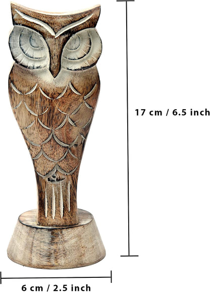 KSJONE Gift Packaged Unique Owl Spectacle Holder Wooden Eye glasses Stand Handmade Gift for Women and Men Home Office Gift for Teacher Him Her Mom Dad Desk Organizer for All Ages Unique Fathers Gift