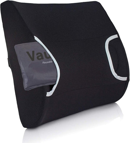 Vaunn Medical Seat Cushion, Lumbar Back Support Pillow for Office Chair with Removable Firm Insert