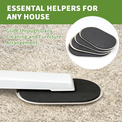 Furniture Sliders for Carpet 8 PCS - 3 1/2" Beige | Furniture Moving Sliders, Chair Leg Floor Protectors, Carpet Sliders for Furniture - Move Your Furniture Easily & Safely