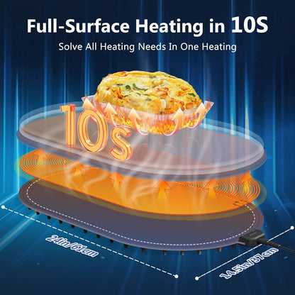 seenlast Warming Mat for Food with Adjustable Temperature Timer,10S Fast Heating Silicone Food Warmers for Parties Buffet and Home Daily,Food Warming Mat with Insulating Pad Raised Feet Protects Table