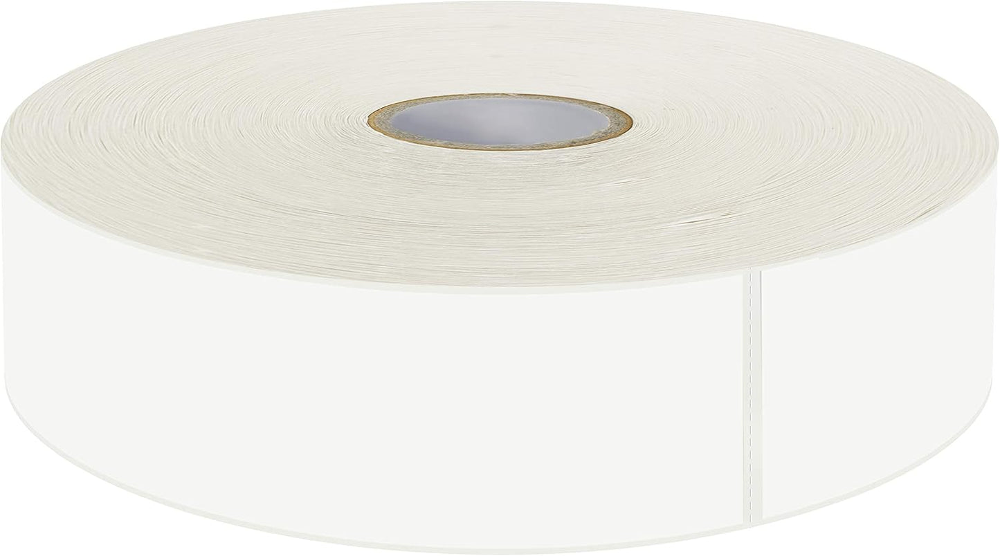 1000 Removable Food Labels, Water/Oil/Tear Resistant Blank Stickers with Perforation Line for Food Containers, Freezer, Fridge, Jars, Pantry, Organization (1” x 2”)