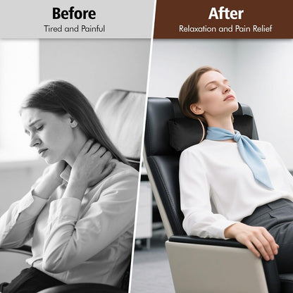 WdFour Velvet Neck & Head Pillow for Recliner Chair, Small Ergonomic Cervical Support Pillow for Home, Office and Travel, Non-Slip Cushion for Tension Relief & Shoulder Comfort (Chocolate)