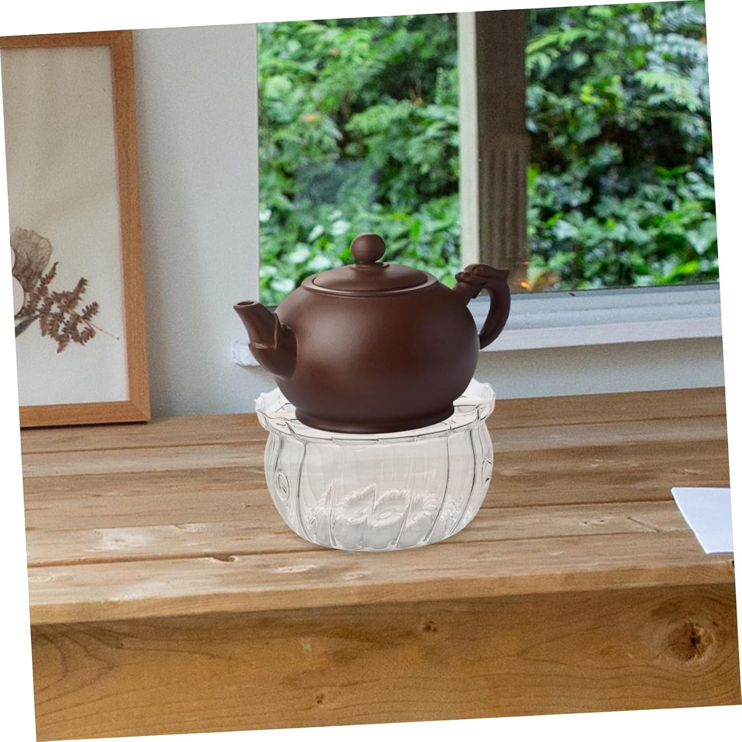 PRETYZOOM Teapot Cozy Stand Decorative Porcelain Teapot Warmer Loose Tea Steeper Pot Tea Serving Tray