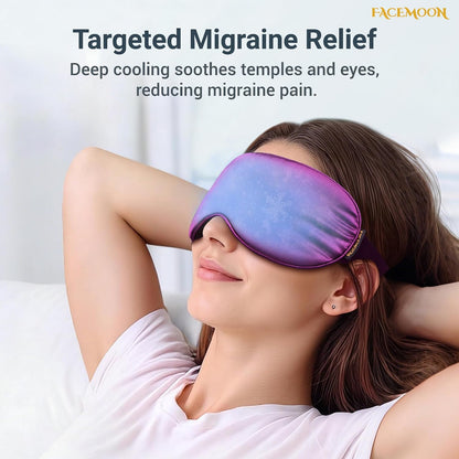 Cooling Eye Mask for Dark Circles Puffiness - Fsa Eligible Items Hsa, Cold Compress for Puffy Eyes Migraines Headache Sleeping After Surgery, Gentle Weighted Travel Essentials Gel Ice Pack (Black)