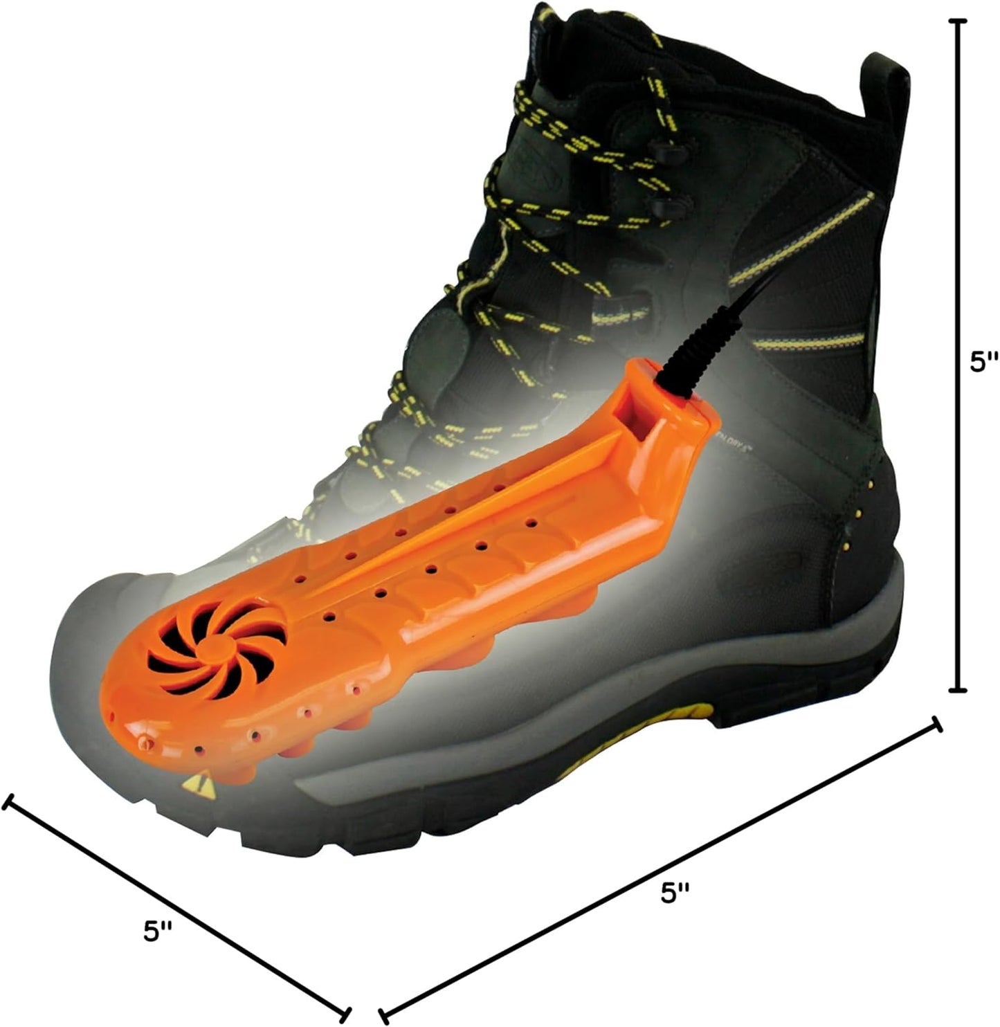 DryGuy Travel Dry DX Boot Dryer and Shoe Dryer, Orange & Black
